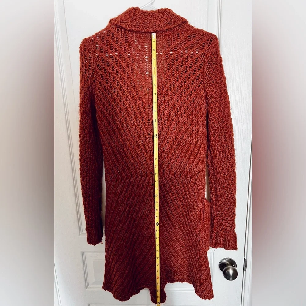 Free People Buttermilk Biscuit Cardigan in rust - Picture 5 of 9